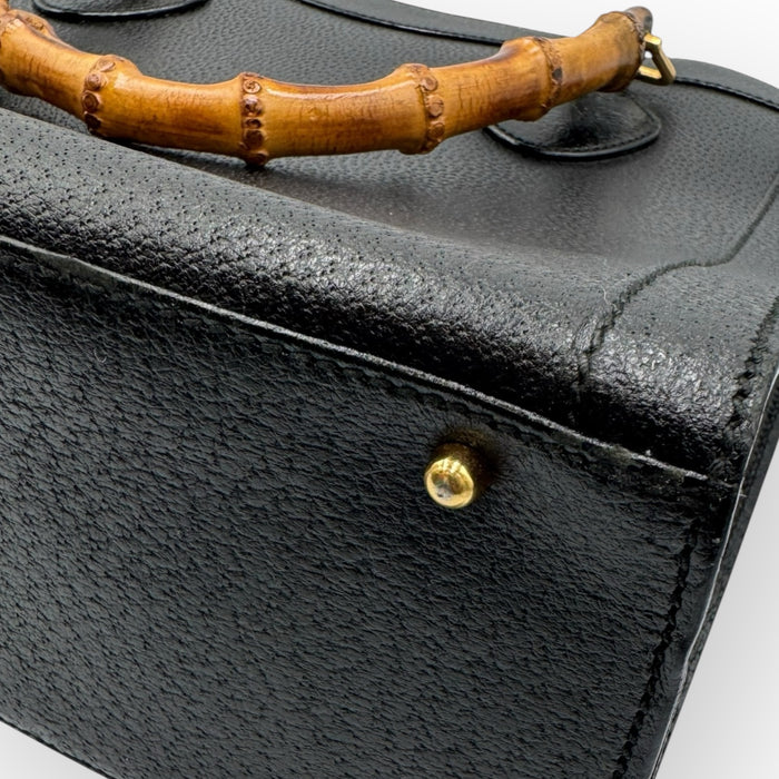 Gucci Diana Bamboo Tote Bag - Black