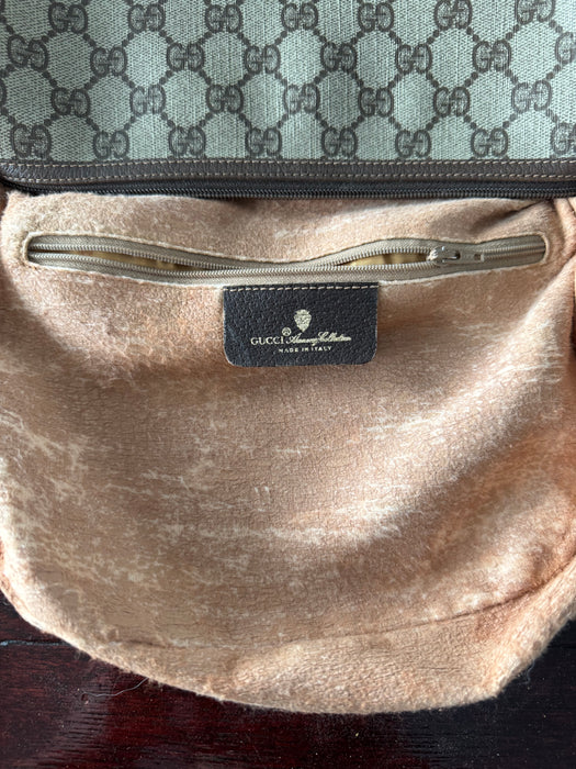 Gucci GG sherry line crossbody bag- brown