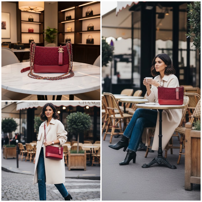 Chanel Gabrielle Small Hobo Bag – Red Tweed & Leather