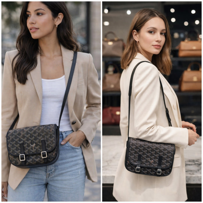 Goyard Goyardine Belvedere black PM