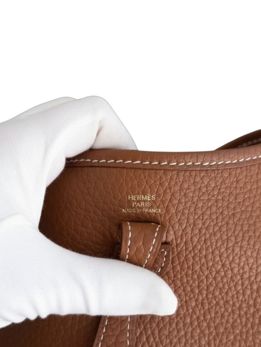 Hermès Evelyne TPM Gold Clemence Gold Hardware – Stamp Z 2021
