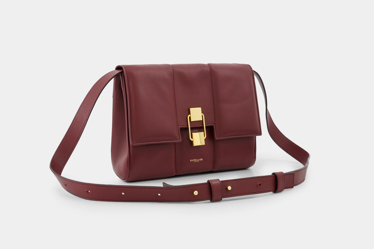 Demellier London Alexandria Leather Burgundy– Luxe Indulgence