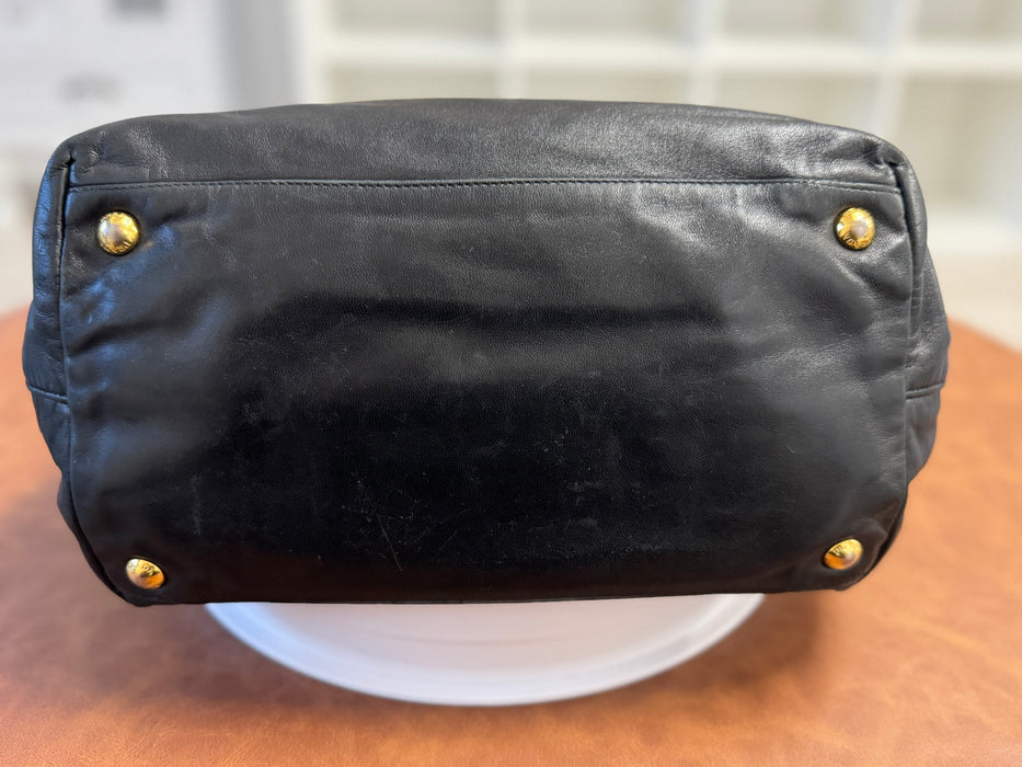 Prada Nappa Leather Fiocco Bow Bag - Black