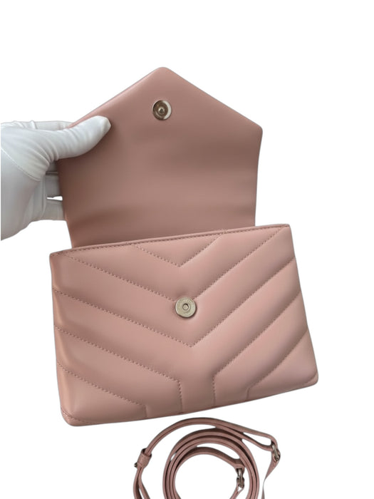 Saint Laurent Toy Loulou Bag – Pink Nude Chevron Leather