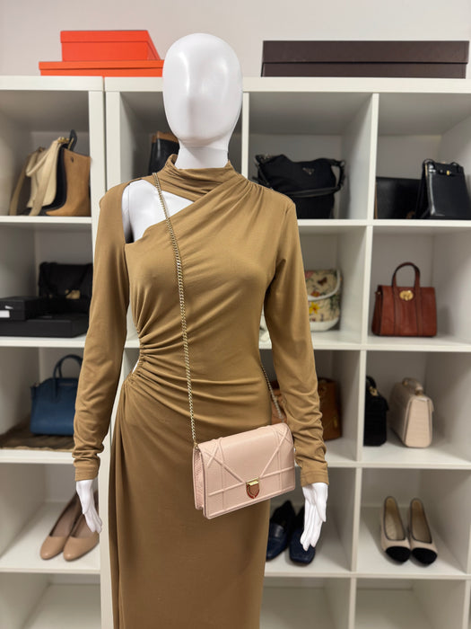 Christian Dior Diorama Wallet on Chain in pale pink