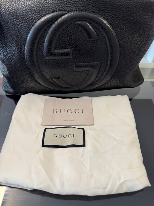 Gucci zoho zip hobo shoulder bag- black
