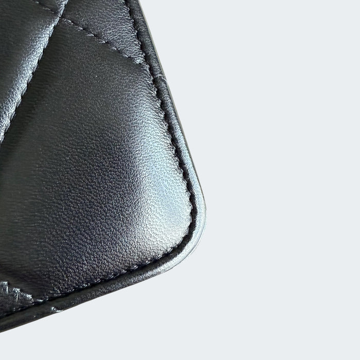 Chanel C19 Wallet on Chain quilted lambskin microchip- Black