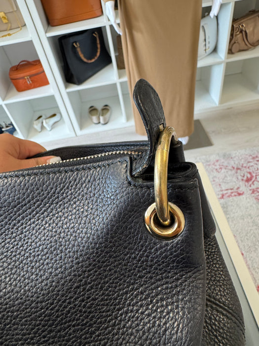 Gucci zoho zip hobo shoulder bag- black