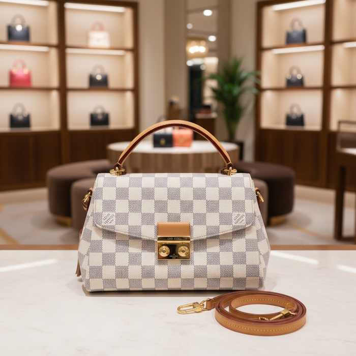 Louis Vuitton Croisette Damier Azur Crossbody Bag | Gold Hardware