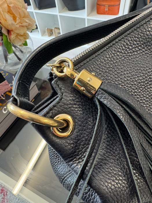 Gucci zoho zip hobo shoulder bag- black