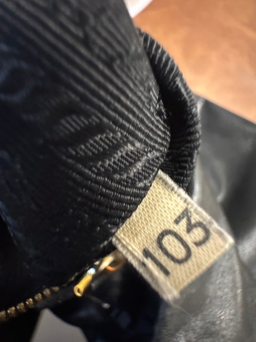 Prada Nappa Leather Fiocco Bow Bag - Black