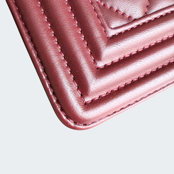 Chanel Boy medium quilted lambskin GHW-  Burgundy