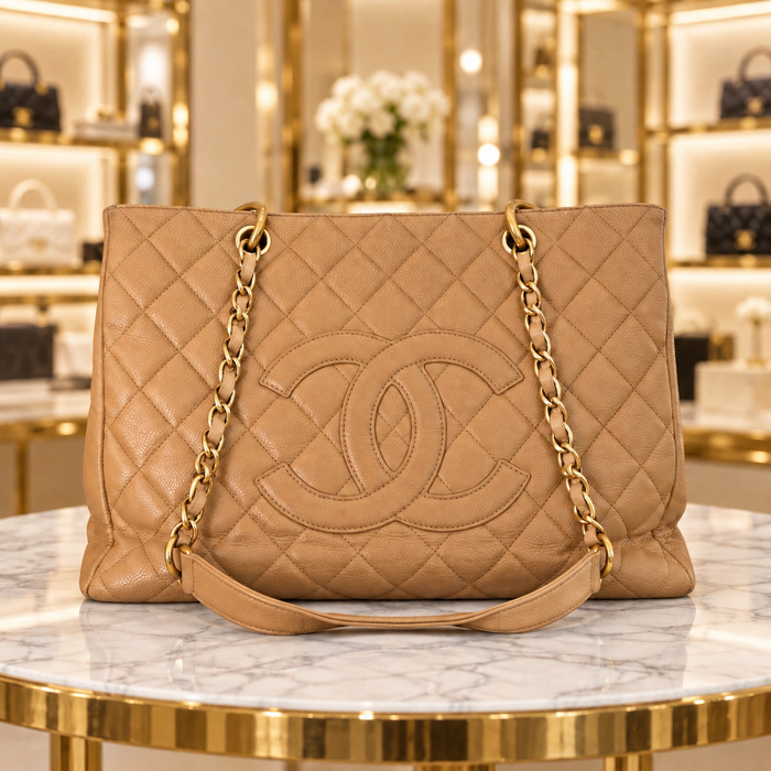 Chanel GST 34cm Dark Beige Caviar Tote | Luxe Indulgence