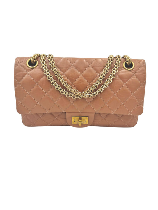 Chanel Reissue 2.55 Terracotta Quilted Leather Double Flap Bag Small | Aged Gold Hardware