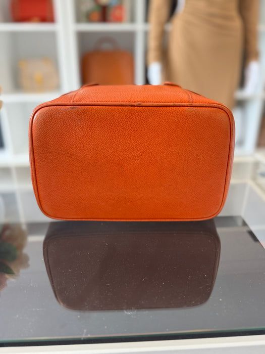 Chanel caviar vanity bag- orange