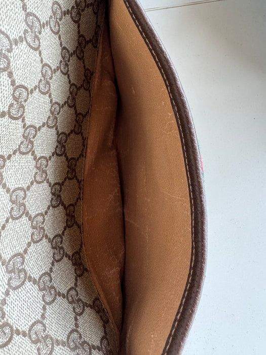Gucci GG sherry line crossbody bag- brown