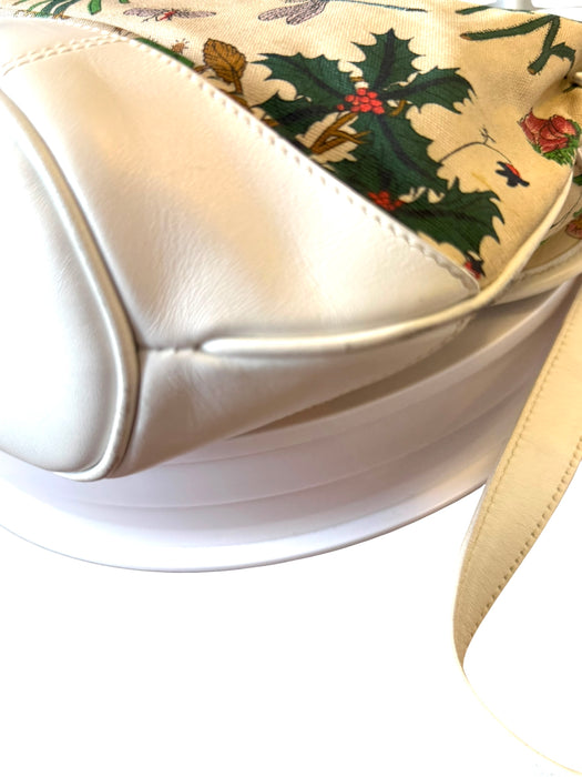 Gucci Flora Canvas Crossbody Bag - Beige