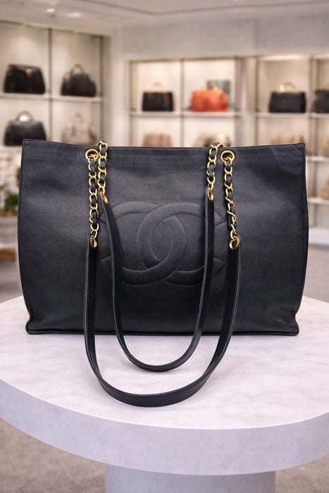 Chanel Vintage Timeless CC XL Caviar Leather Tote – Black