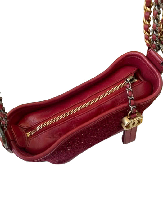Chanel Gabrielle Small Hobo Bag – Red Tweed & Leather