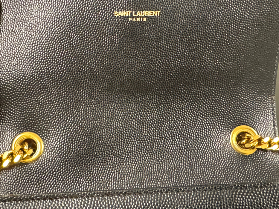 Saint Laurent Kate double chain small shoulder bag- Black