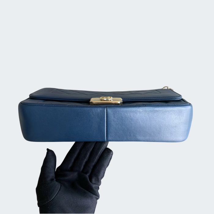 Chanel Chic Me medium quilted lambskin GHW- Navy blue