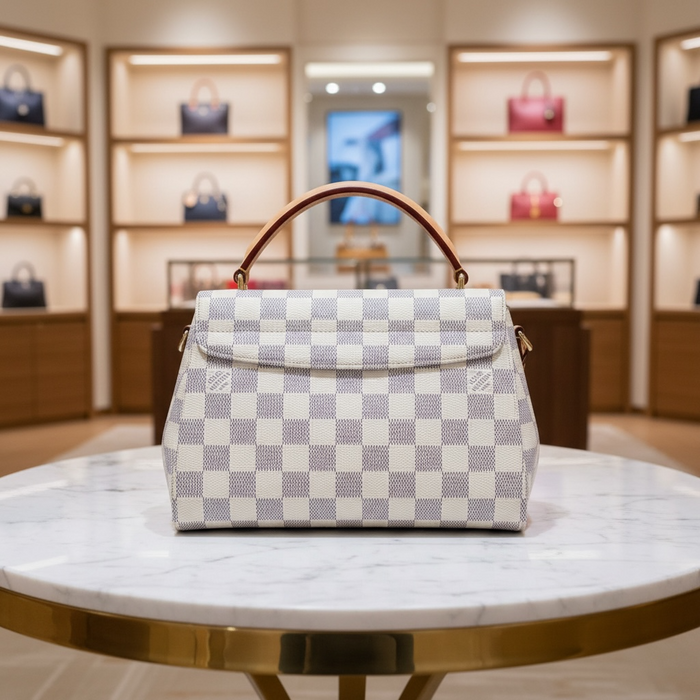 Louis Vuitton Croisette Damier Azur Crossbody Bag | Gold Hardware