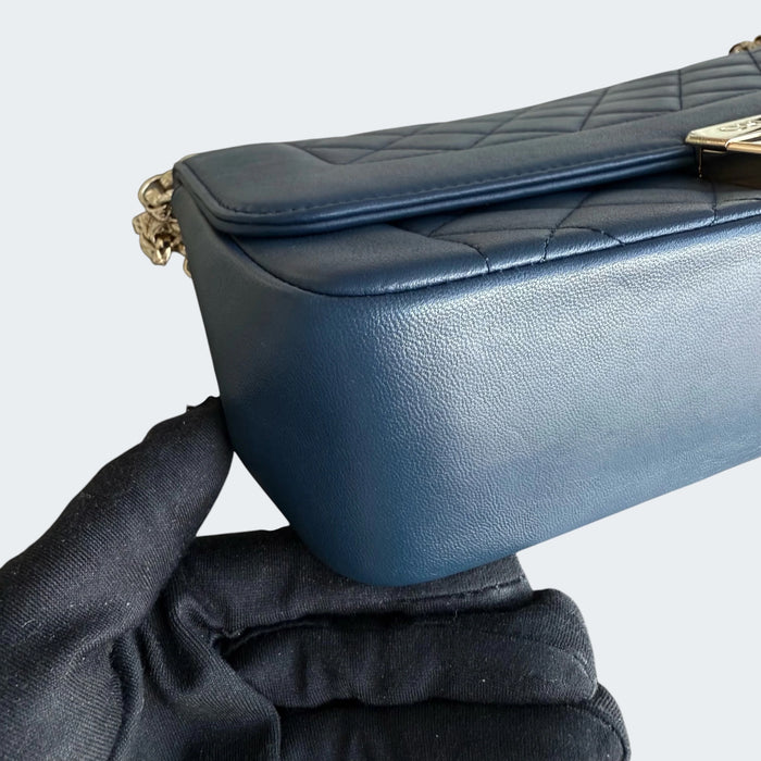 Chanel Chic Me medium quilted lambskin GHW- Navy blue