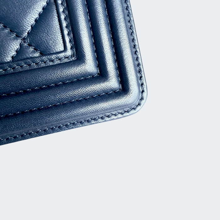 Chanel boy medium lambskin GHW- Blue