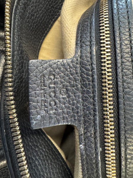 Gucci zoho zip hobo shoulder bag- black