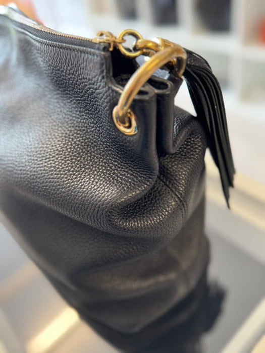 Gucci zoho zip hobo shoulder bag- black
