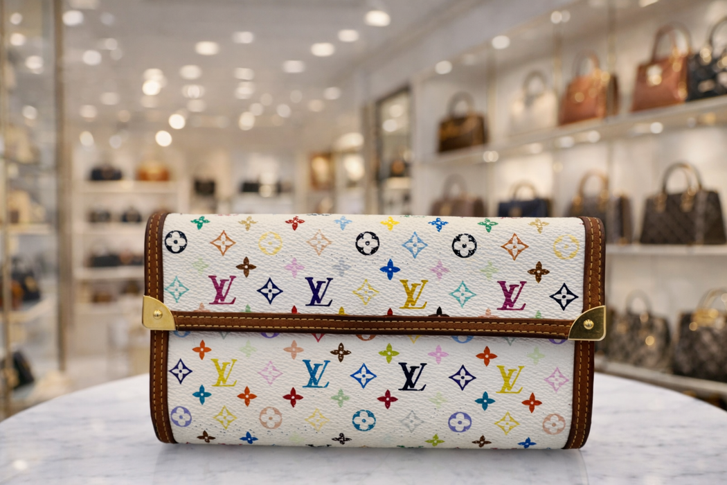 Louis Vuitton Multicolore Monogram Sarah Wallet – White (Early 2000s)