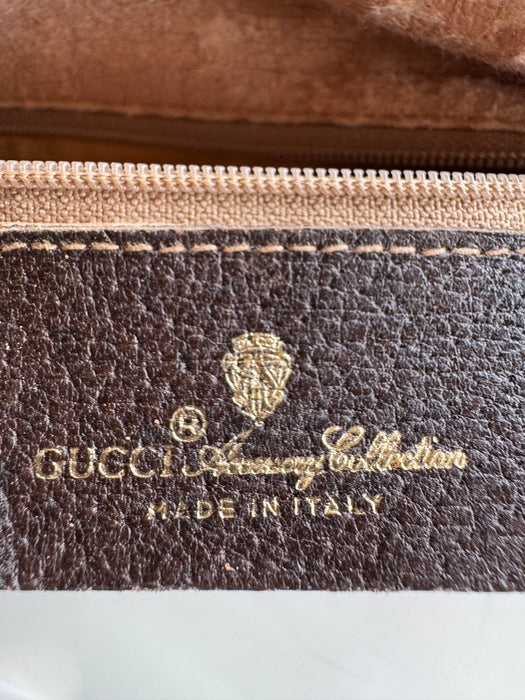 Gucci GG sherry line crossbody bag- brown