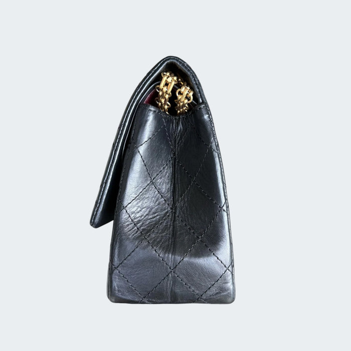 Chanel 2.55 reissue 226 quilted aged calfskin GHW - Black