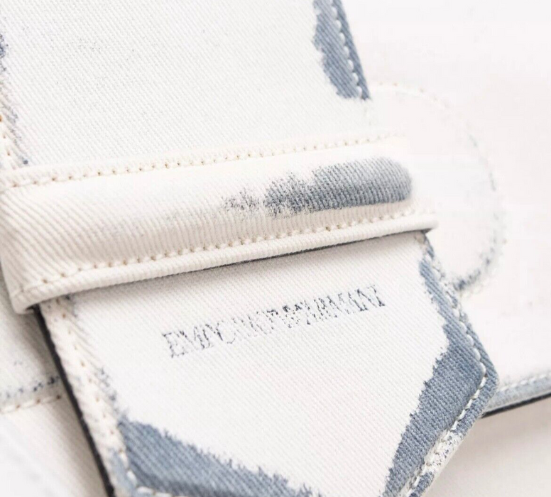 Emporio Armani Designer Satchel - Tie Dyed Denim