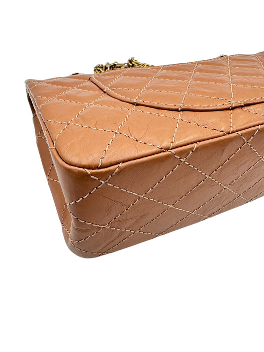Chanel Reissue 2.55 Terracotta Quilted Leather Double Flap Bag Small | Aged Gold Hardware