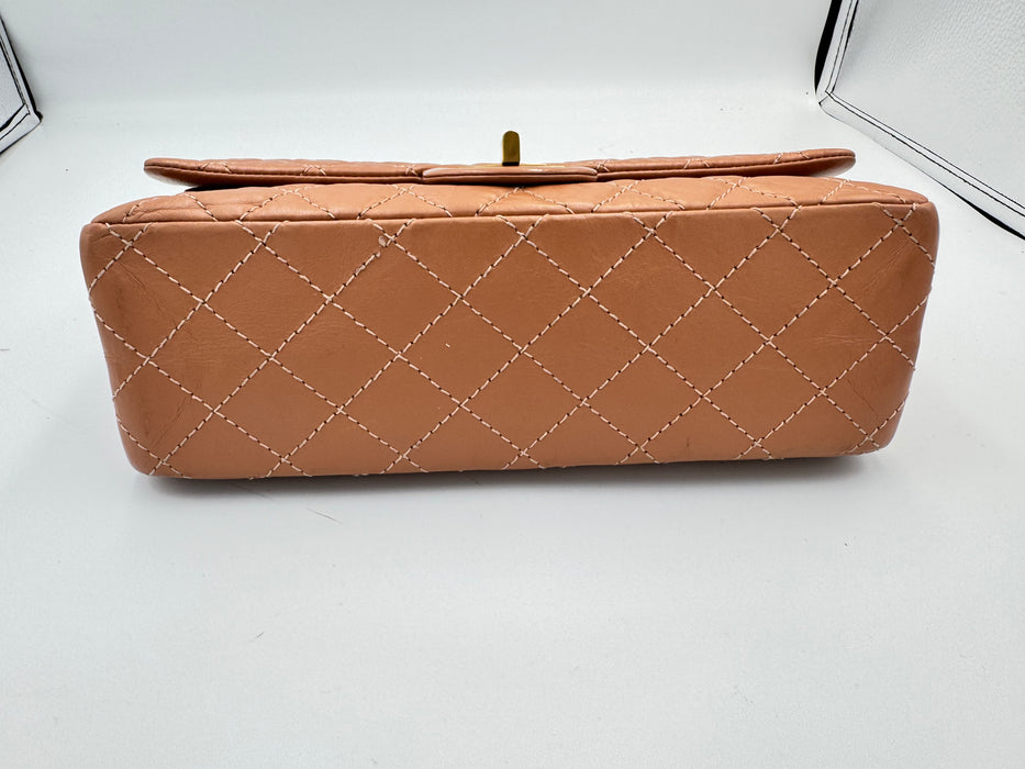 Chanel Reissue 2.55 Terracotta Quilted Leather Double Flap Bag Small | Aged Gold Hardware
