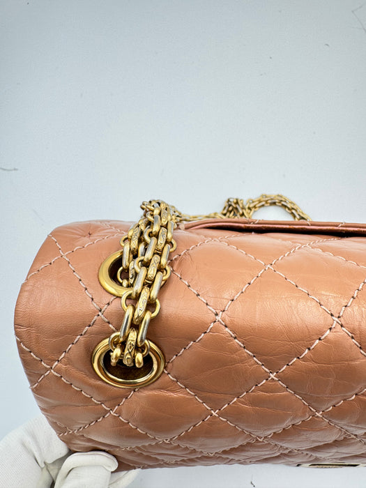Chanel Reissue 2.55 Terracotta Quilted Leather Double Flap Bag Small | Aged Gold Hardware