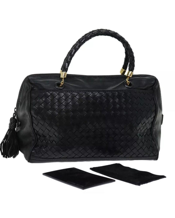 Bottega Veneta Medium Duffle Handle Bag - Black