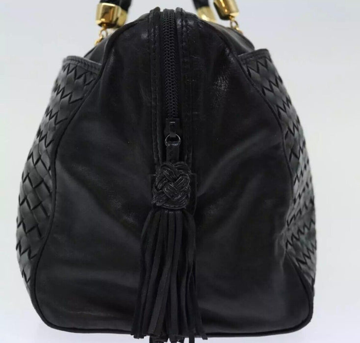 Bottega Veneta Medium Duffle Handle Bag - Black