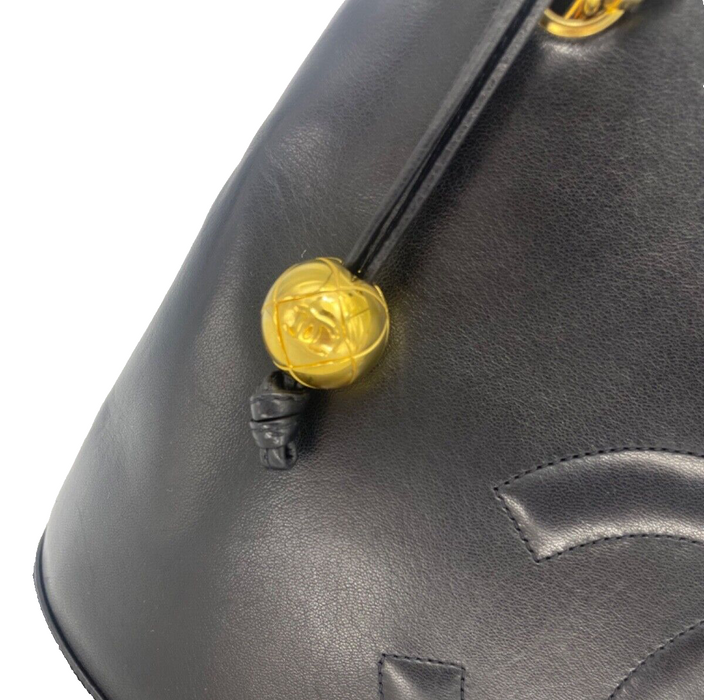 Chanel CC Timeless Lambskin Leather Chain Tote - Black