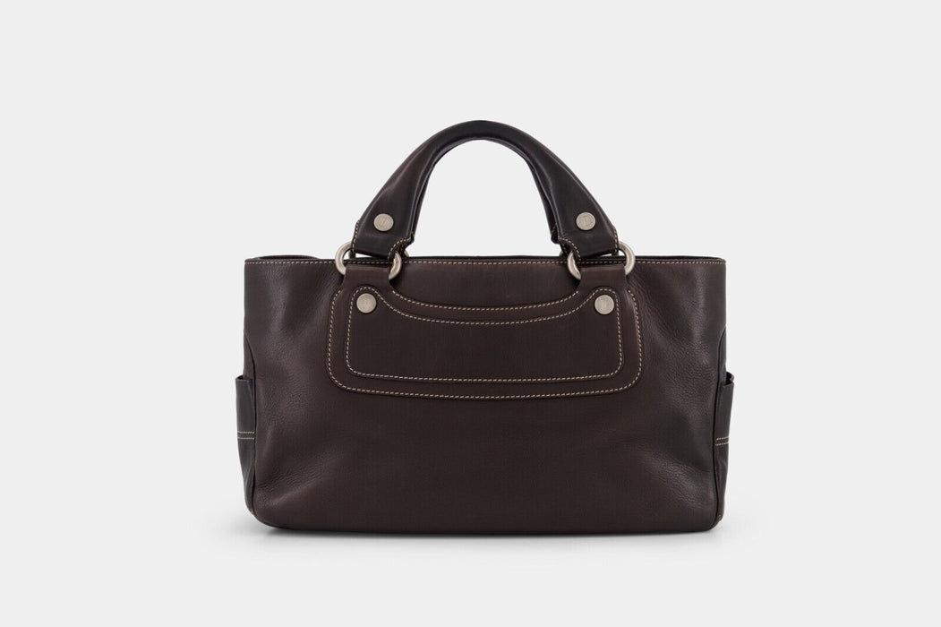 Celine Boogie Triomphe leather Handbag - Dark Brown