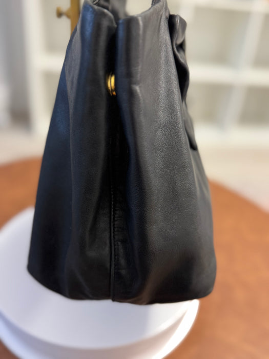 Prada Nappa Leather Fiocco Bow Bag - Black