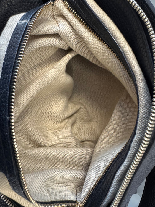 Gucci zoho zip hobo shoulder bag- black