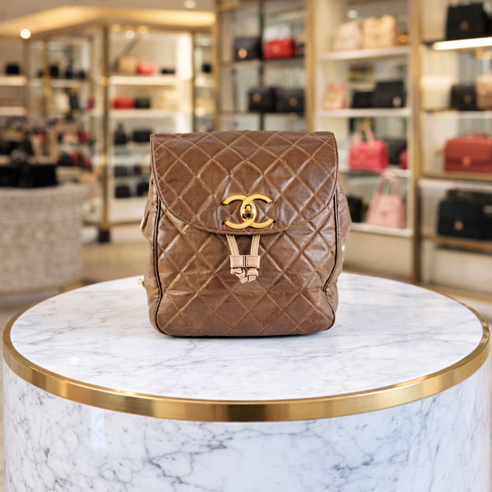 Chanel Vintage Brown Backpack | Authentic Preloved Chanel | Luxe Indulgence