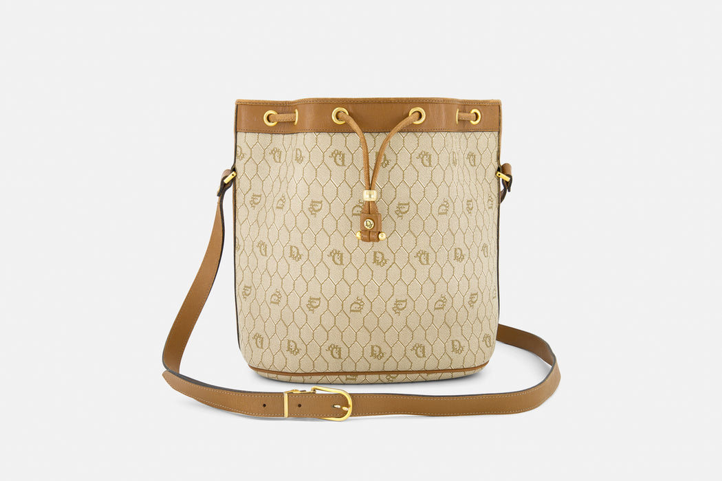 Christian Dior Canvas Bucket Bag - Honeycomb
