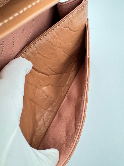 Chanel Reissue 2.55 Terracotta Quilted Leather Double Flap Bag Small | Aged Gold Hardware
