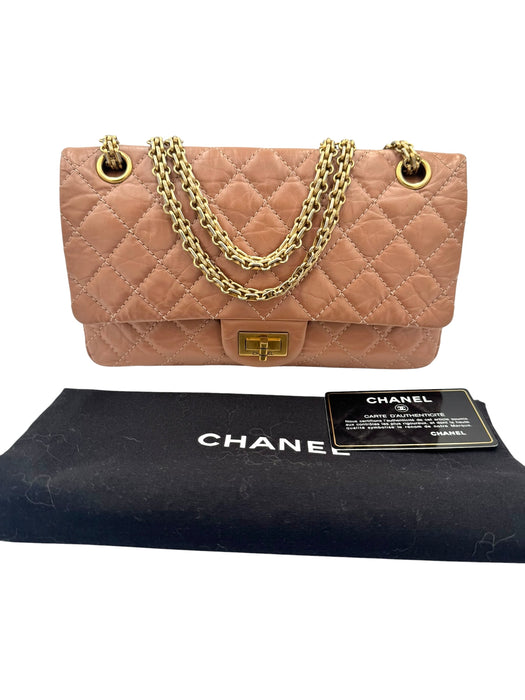 Chanel Reissue 2.55 Terracotta Quilted Leather Double Flap Bag Small | Aged Gold Hardware
