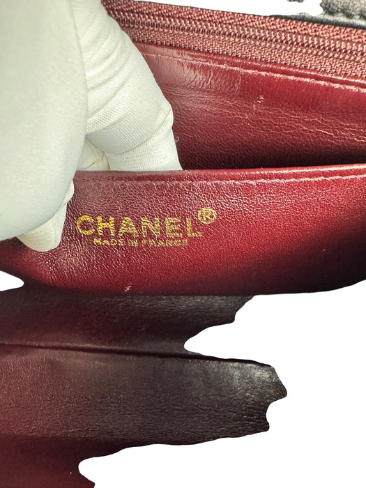 Chanel Vintage Kelly Black Lambskin Top Handle Bag | 24k Gold Plated Hardware