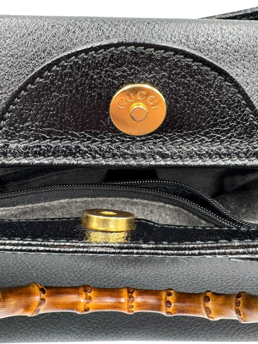 Gucci Diana Bamboo Tote Bag - Black