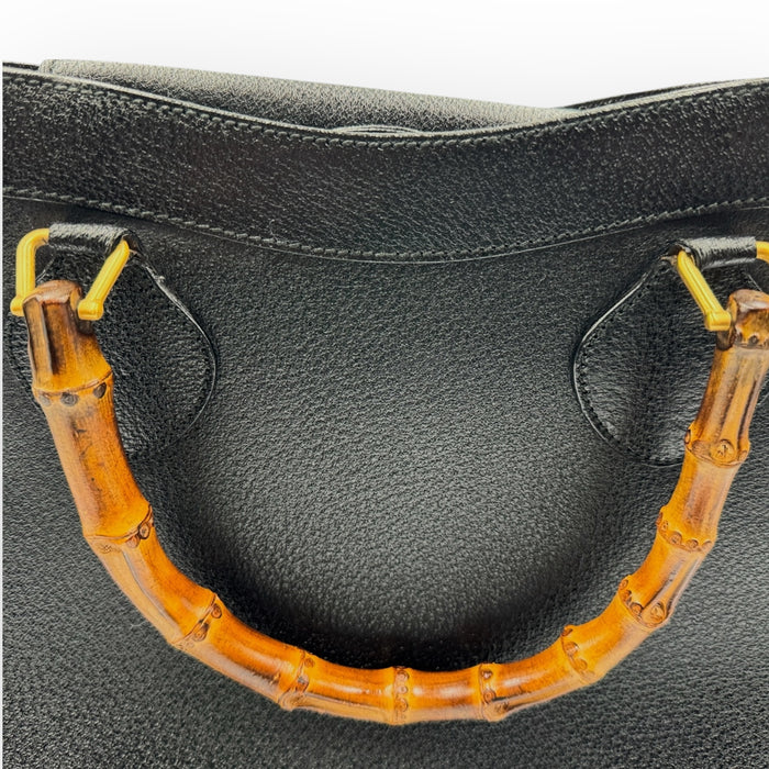 Gucci Diana Bamboo Tote Bag - Black